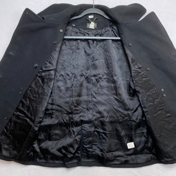 Vintage J. Crew Pea Coat Womens M Navy Double Breasted Nautical Jacket US Navy - Picture 9 of 14